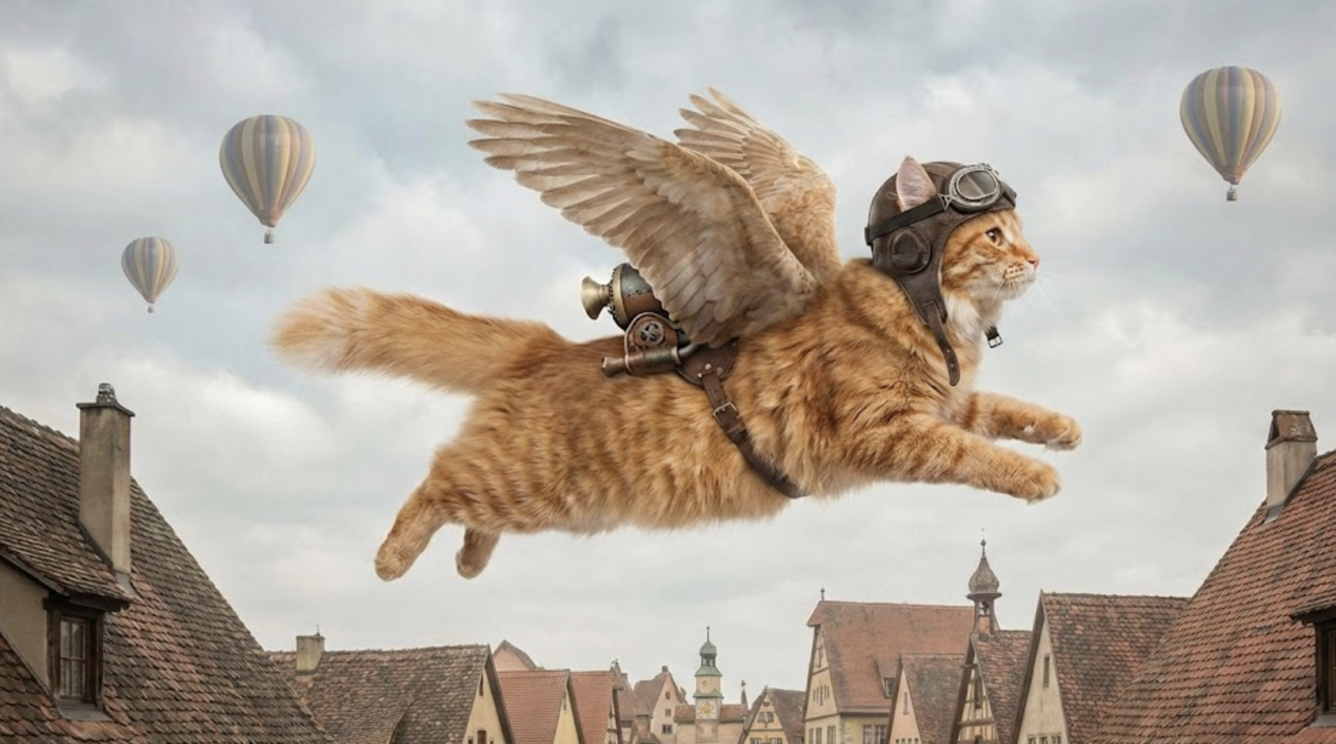 Flying cat